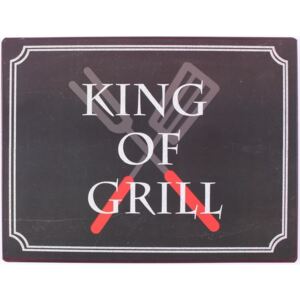 Plechová cedule King of grill