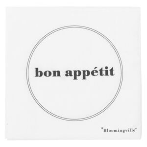 Papírové ubrousky s nápisem Bon appétit