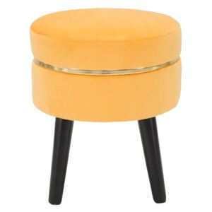 Žlutá polstrovaná stolička Mauro Ferretti Paris, ⌀ 35 cm