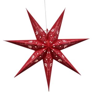 Závěsná svítící hvězda Metasol Red 70 cm