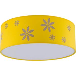 LED přisazená stropnice do dětského pokoje MARTINA, 4xE27, 15W, 38cm, kulatá, žlutá