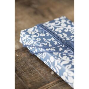 Balicí papír Flower pattern Blue - 10 m (úzký) (kód AHOJLETO18 na -20 %)