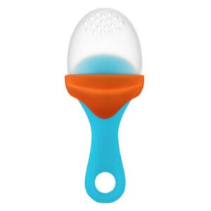 Boon - PULP - Silikonové krmítko modro/oranžové