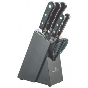 5dílná sada kuchyňských nožů Herenthal ve stojanu + nůžky HT-MSF7-16034
