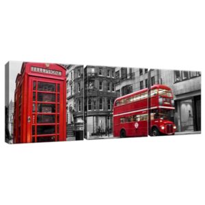 Obraz na plátně Telefonní budka v Londýně UK 90x30cm 1222A_3A