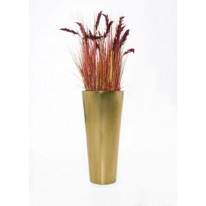 Luxusní květináč RONDO CLASSICO 100, sklolaminát, výška 100 cm, zlatá metalíza