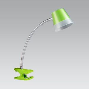 Moderní LED stolní lampa s klipem VIGO, zelená