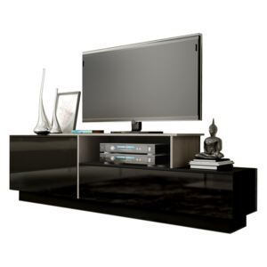 TV stolek SIGMA 3D černý / dub sonoma