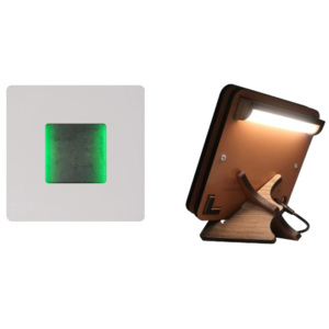 Přenosné svítidlo Square D-72TO Typ a rozměr: stolní lampa 17x17cm, Barva dekoračního světla: zelená
