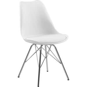 Design Scandinavia Jídelní židle Blume (SET 4 ks), bílá Barva: Bílá