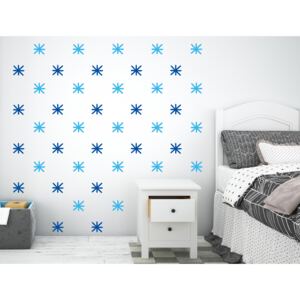 Hvězda1 - samolepky na zeď Barva: 52 azure blue 55 mint