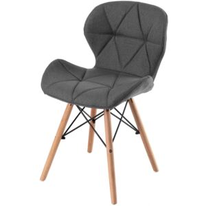 Rimo čalouněná židle šedá - velur