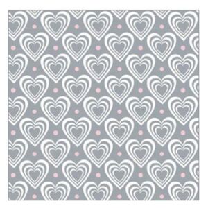 Papírové ubrousky Hearts Grey (kód VANOCE20 na -15 %)