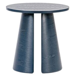 Modrý jasanový kulatý odkládací stolek Teulat Cep 50 cm