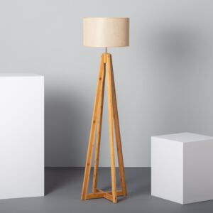 Stojací lampa Sevilla - dřevo - 149 cm | béžová