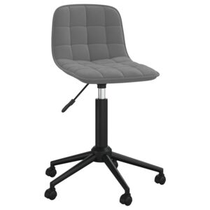 Otočná kancelářská židle tmavě šedá samet