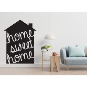 Domeček Home sweet home nápis - samolepky na zeď Barevná varianta: žlutá