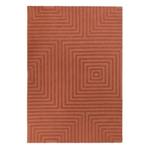 Oranžový vlněný koberec Flair Rugs Estela, 160 x 230 cm