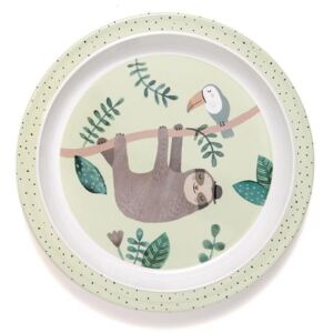 Dětský melaminový talíř s okraji Sloth