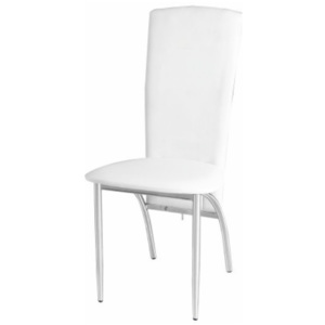 Židle v luxusním provedení ekokůže bílá FINA