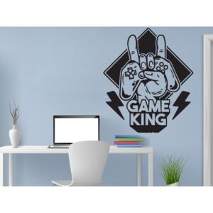 Game king gamer- samolepky na zeď Barevná varianta: žlutá