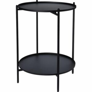 Culty Černý kovový odkládací stolek Harold 35 cm