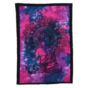 Přehoz na postel, Buddha, fialovo růžový, 200x140cm