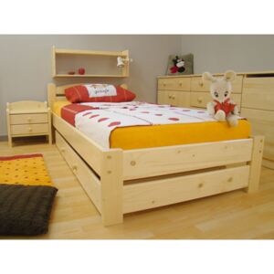 Dětské jednolůžko z masivu RADKA NR 90x200, dřevěná postel ROALHOLZ