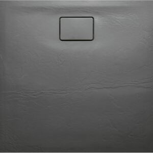 Sapho ACORA vanička z litého mramoru, čtverec 90x90x3,5cm, šedá, dekor kámen AC022