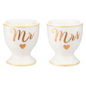 Porcelánové stojánky na vejce Mr & Mrs
