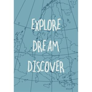 Plechová cedule Explore Dream Discover