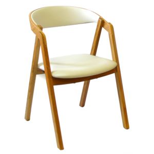 Dubová židle GURU s čalouněním