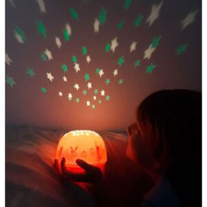 Dětská LED lampička s projektorem noční oblohy Bunny