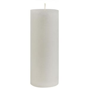 Kulatá svíčka Rustic White 18 cm