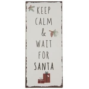 Plechová cedule Keep Calm & Wait for Santa (kód VANOCE20 na -15 %)