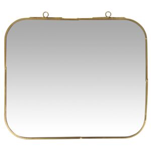 Nástěnné zrcadlo v kovovém rámu Brass