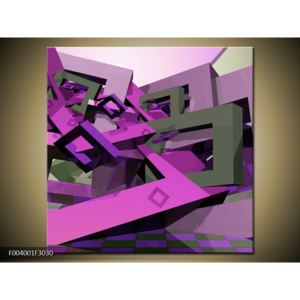 Moderní obraz - fialová šedá (F004001F3030)