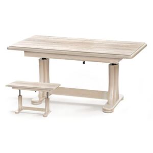 TYMON stolek nízký dub Sonoma, 125 x 65 x 60 cm,, šedá, dřevo