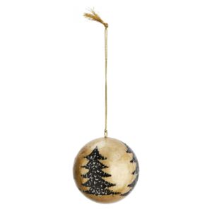 Vánoční baňka Trees Gold - 4 cm