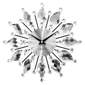 Stříbrné hodiny LAVVU CRYSTAL Flower