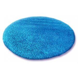 Makro Abra Kulatý koberec SHAGGY 5cm modrý průměr 200