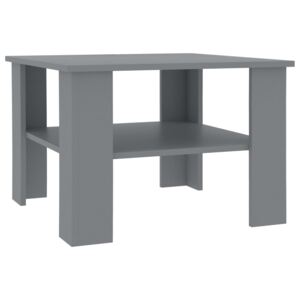 Konferenční stolek - šedý -dřevotříska | 60x60x42 cm