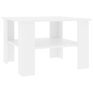 Konferenční stolek - dřevotříska - bílý | 60x60x42 cm