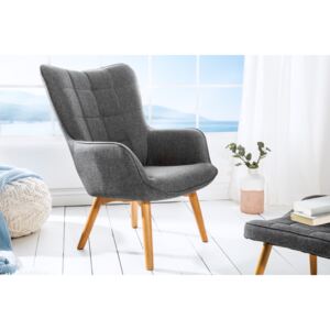 Designové křeslo Sweden, šedé