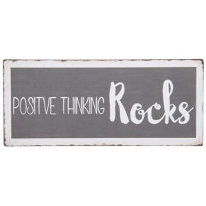 Plechová cedule Positive Thinking Rocks
