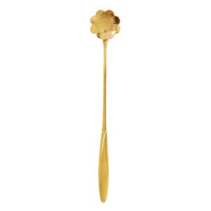 Zlatá nerezová lžička Flower Gold - set 2 ks