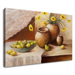 Gario Obraz na plátně Žluté květy ve váze Rozměry (š x v): 60 x 40 cm