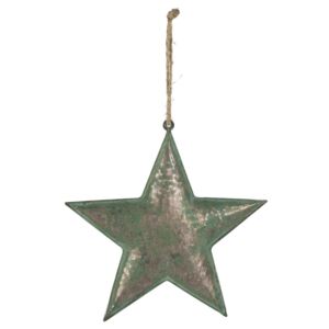 Kovová závěsná hvězda Army Green 21 cm