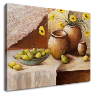 Gario Obraz na plátně Žluté květy ve váze Rozměry (š x v): 50 x 40 cm