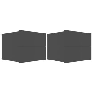 Noční stolky - dřevotříska - 2 ks - černé | 40x30x30 cm